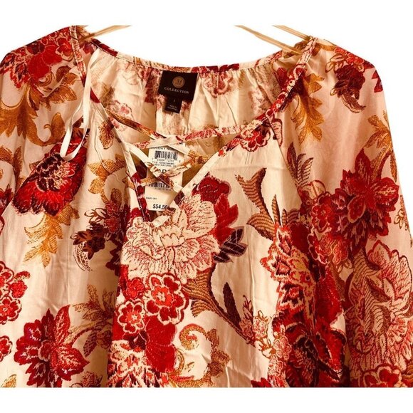 JM Collection Design Womens Blouse Neo Colorful Size Large Sku 2353 - Picture 8 of 15